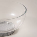 La Mesa glass bowl with marble base 24.5*24.5*12cm image number 1