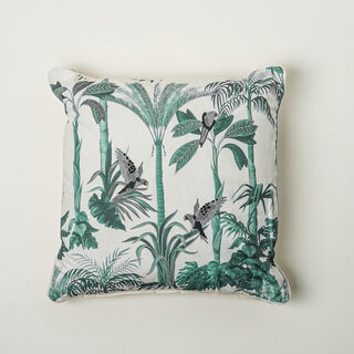 Boutique Blanche tree embroidered cushion 50*50cm, green