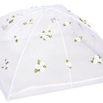 Chef Classics Fold Able White Food Cover With Roses image number 1
