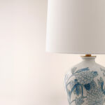 Homez blue & white ceramic table lamp 38*38*62 cm image number 1