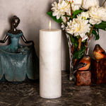Marble Designed Pillar Candle image number 2
