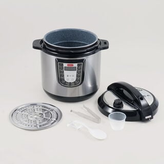 Alberto stainless steel electric pressure cooker 8L, 1300W, black