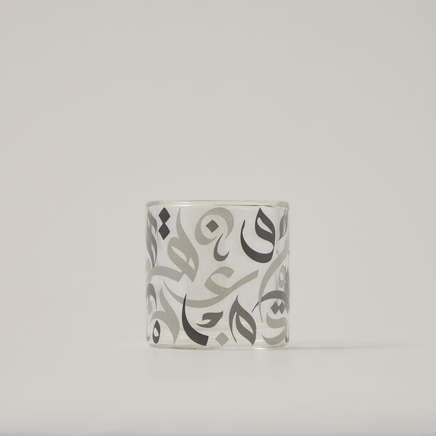 Dallaty grey glass Saudi coffee cups 6 pcs image number 2