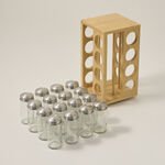 Spice Jars Set 16 Pieces With Bamboo Rack  image number 2
