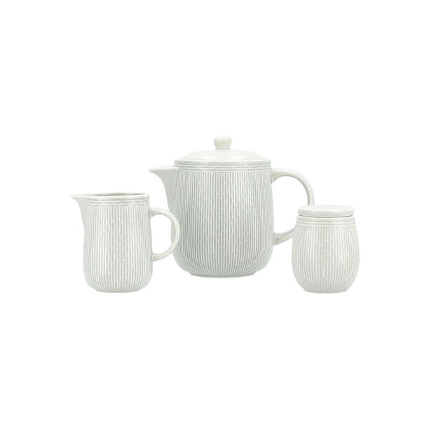 Dallaty white porcelain tea pot 3 pcs image number 0