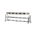 Alberto 6 Piece Glass Spice Jar Set With Plastic Lid And Metal Stand image number 3