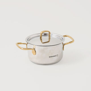 Korkmaz stainless steel cookware set of 8pcs, silver