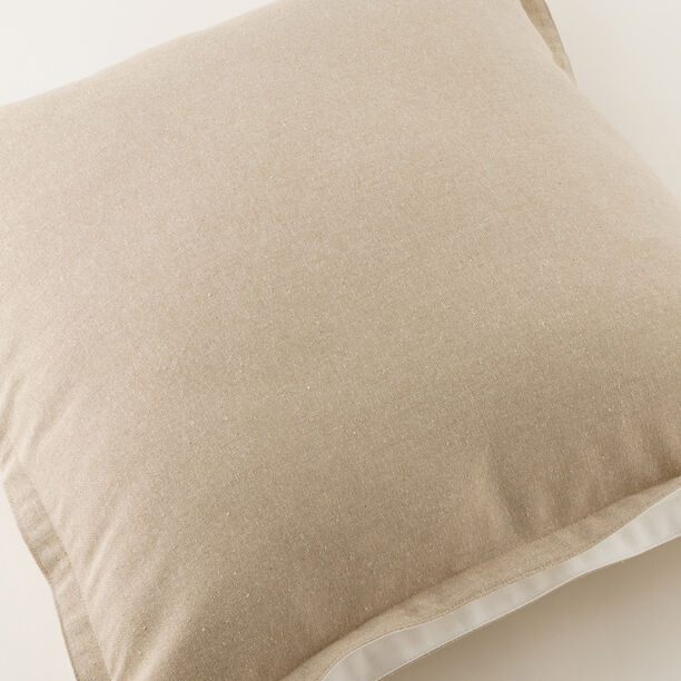 Homez Beige Plain Cushion Cover, 50*50Cm image number 3