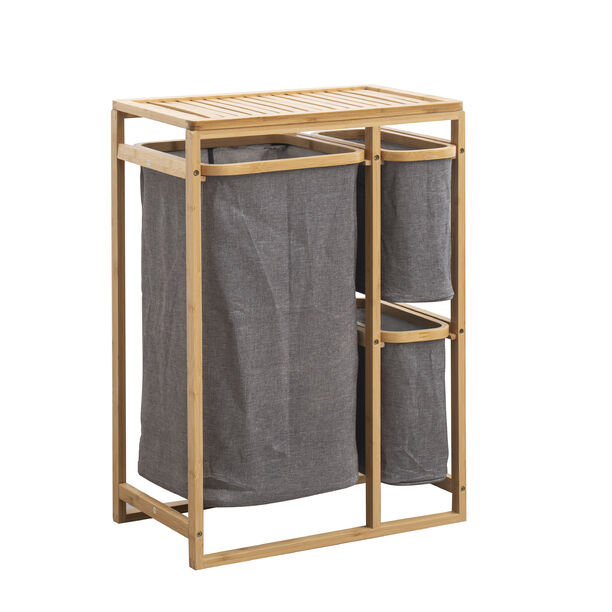 Bamboo Storage Laundry Organizer 49.5*30*70Cm image number 0