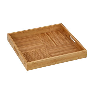 Dallaty natural bamboo serving tray 37.8*37.8*5 cm