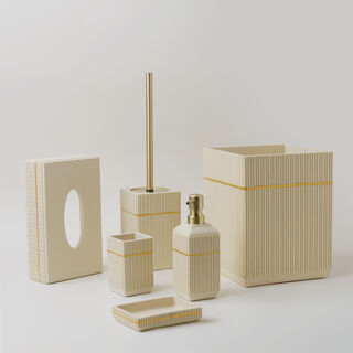 Homez sandstone toilet brush holder, beige 9.6*9.6*42cm