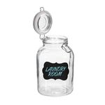 Alberto Glass Storage Jar With Glass Clip Lid Decal V:2350Ml image number 1