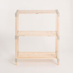 Homez Fixwood 3 Floor Wooden Shelf, Beige79*33*66Cm image number 0