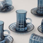 Dallaty 12pcs glass tea set, dark blue image number 1