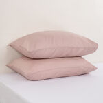 Boutique Blanche Pillow Cover Set 100% Cotton 300Tc Sateen Standard Blush 75*50 Cm image number 0