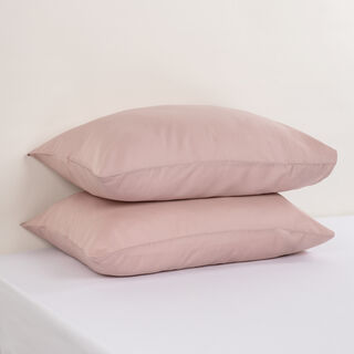 Boutique Blanche Pillow Cover Set 100% Cotton 300Tc Sateen Standard Blush 75*50 Cm