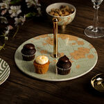 Harmony 1 Tier Cake Stand With Gold Handle image number 0