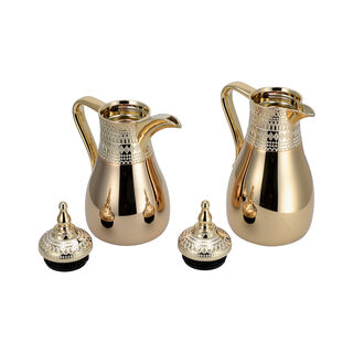 Dallety Vacuum Flask Set Gold Steel 1L + 0.7L