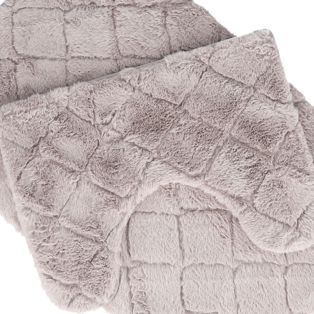 Cottage grey polyester bathmat 60*90 cm image number 3