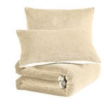 Waffle burnout flannel comforter set 250*260M+50*75 cm image number 1