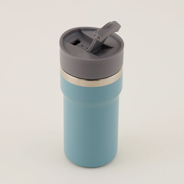 Dallaty Stainless Steel Thermo Travel Cup, Blue, 400 Ml image number 1