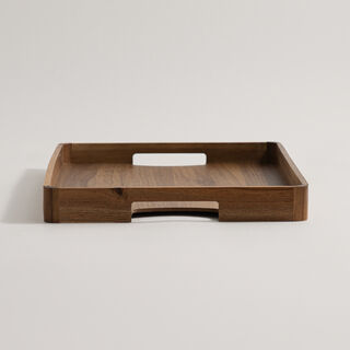 Dallaty rectangular acacia wood serving tray 37*30.6*4cm, brown