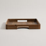 Dallaty rectangular acacia wood serving tray 37*30.6*4cm, brown image number 4