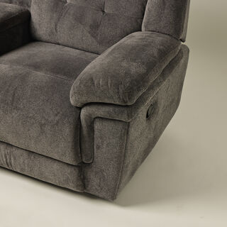 2 Seater dark gray recliner
