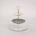Gold Figure 3 Tier Cake Plate image number 1