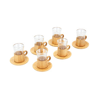 Arabic Tea Cups Bamboo 12Pc