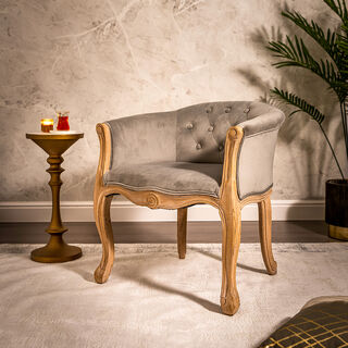 Armchair Grey Velvet