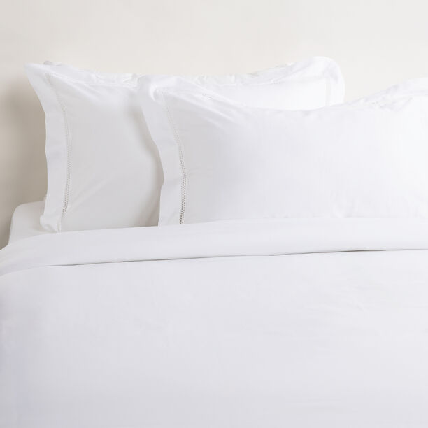 Boutique Blanche Ladder Lace Duvet Cover Set 100% Cotton 300Tc White 200*200 Cm image number 1