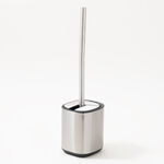 Cottage square autolid plastic toilet brush, silver image number 0