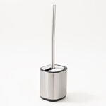 Cottage square autolid plastic toilet brush, silver image number 0