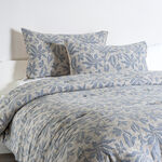 Boutique blanche cotton jacquard 3pc super king comforter set, 250*260cm, blue image number 0