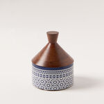 Bahja wood & porcelain nut bowl image number 0