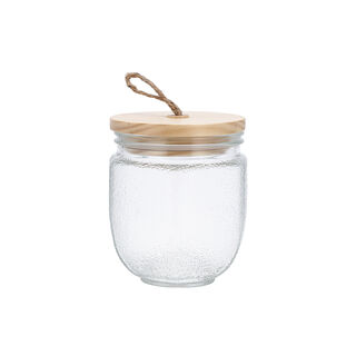 Glass Storage Jar With Wooden