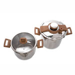 Alberto Pressure Cookers Set 2 Pieces With Wooden Handles image number 2