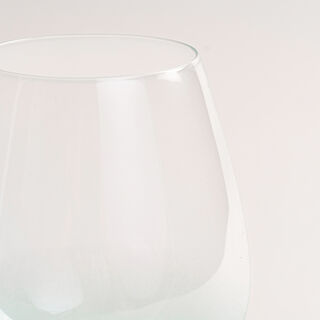 Tumbler Glass Set Blue Base Plain 4 Pcs Stem Glass