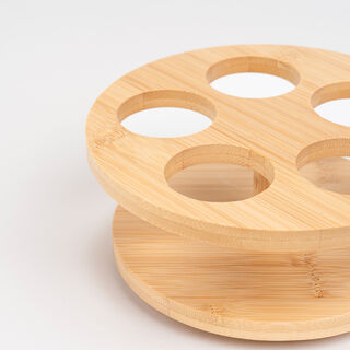 Alberto glass spice jar set with bamboo stand 5 pcs