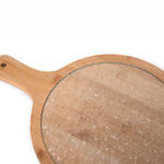 Alberto Round Bamboo Serving Tray With Glass Surface image number 1