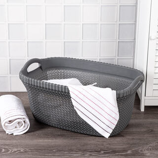 Knit Laundry Basket 37L Grey