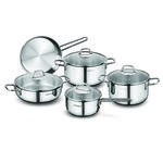 كوركماز طقم قدور طهي بيرلا 9 قطع، فضي image number 0