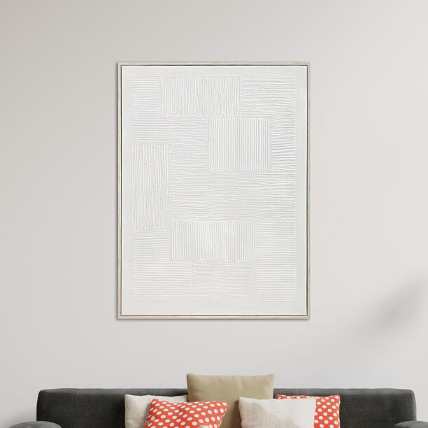 Homez canvas art in wooden frame with sandy texture 90* 120*4.5cm image number 0
