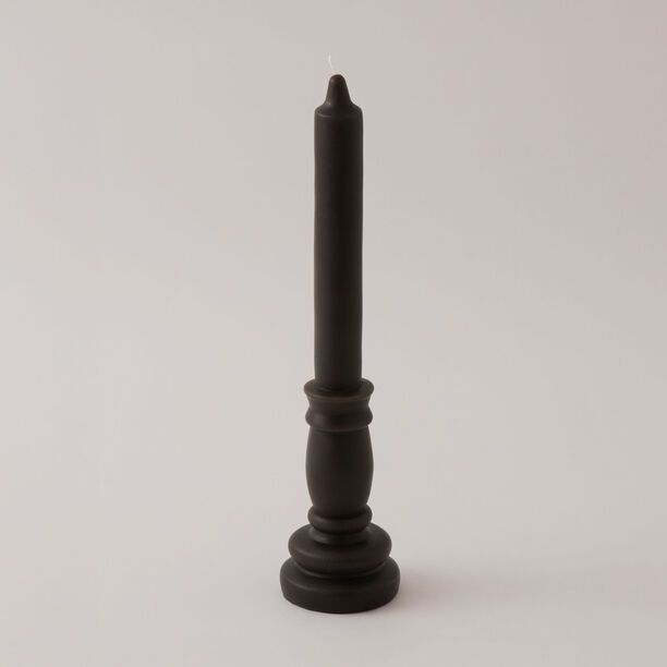 Homez soya wax tower candle, black 30*6cm image number 1