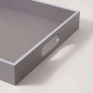 Dallaty 1 Piece Wood Rectangular Serving Tray, Grey, 50*35*6 cm