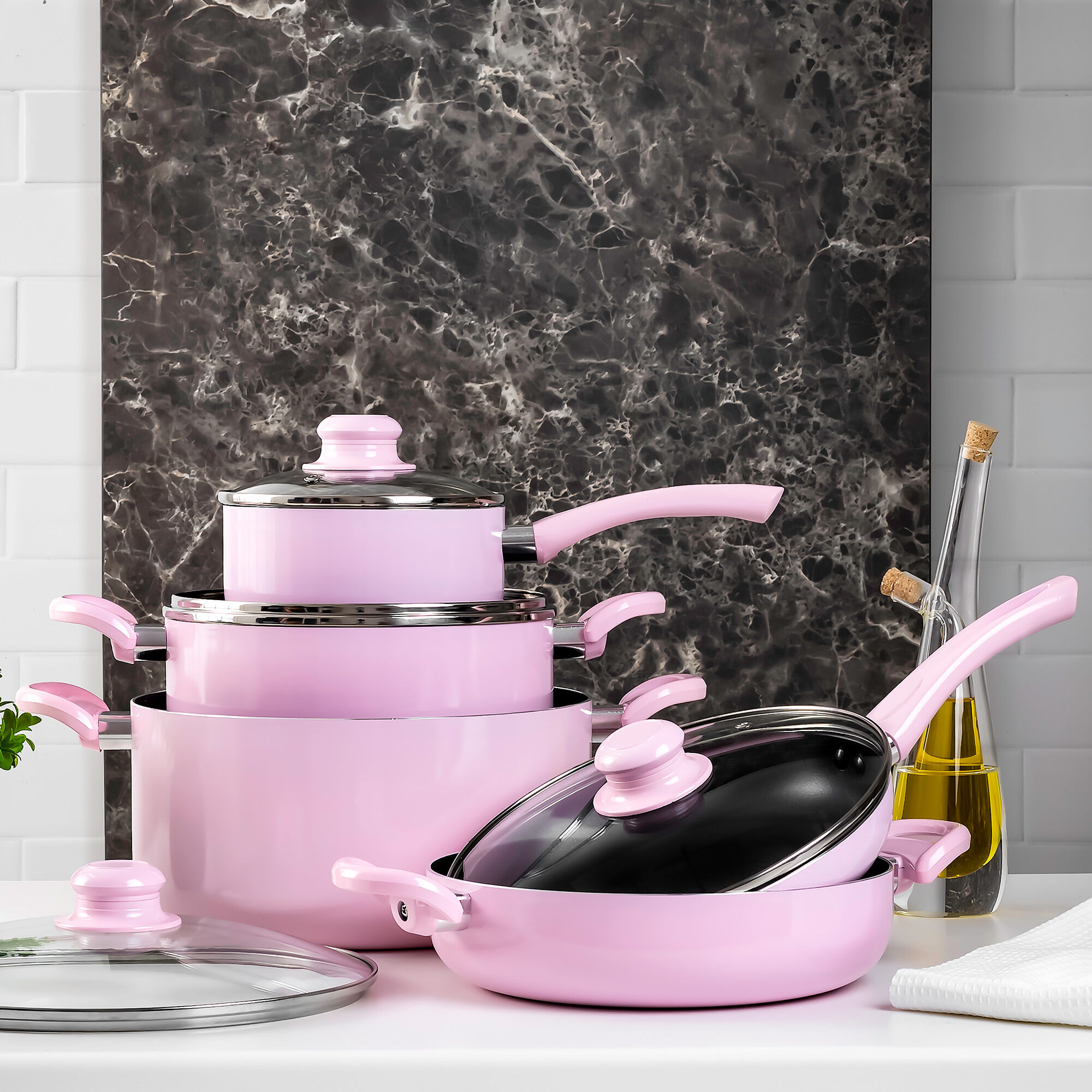 Pink sales bakeware set
