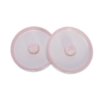 Dolomite 2 Pieces Plates With Flower Pink