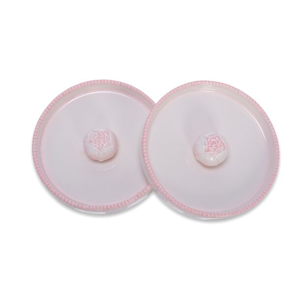 Dolomite 2 Pieces Plates With Flower Pink image number 1