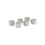 Dallaty grey porcelain and glass Tea and coffee cups set 18 pcs image number 3